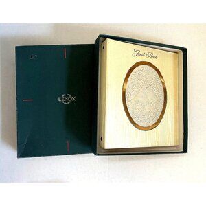 LENOX WEDDING PROMISES GUEST BOOK - New in Box - 8" X 9 1/4"